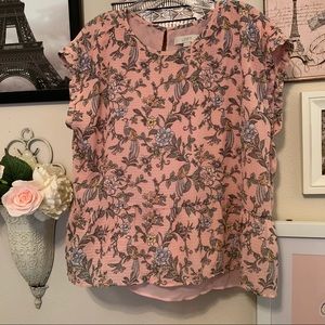 LOFT pink blouse